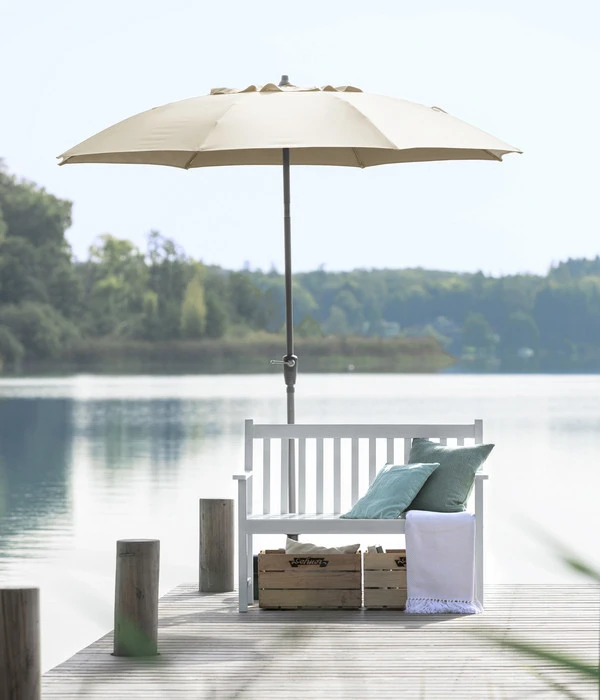 Dehner Sonnenschirm Paros, Rund, Ca. Ø250 Cm 7 Dehner Sonnenschirm Paros, Rund, Ca. Ø250 Cm – Bild 5