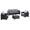 Best Lounge-Gruppe Mombasa, 4-teilig -Gartenmöbel 3047222 WE FS 001 MombasaLoungeGruppeGraphit