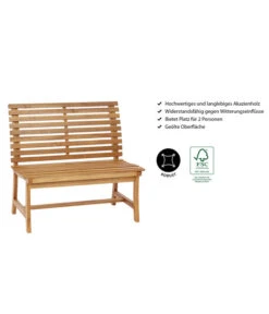 Dehner Akazienbank Paisley, 2-Sitzer -Gartenmöbel 4069167 WE IG 001 AkazienbankPaisley