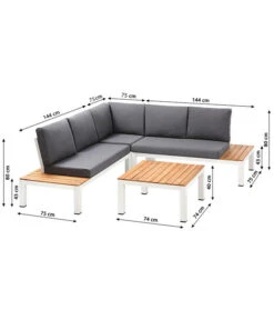 Dehner Aluminium-Lounge Malibu, 2-teilig -Gartenmöbel 4209870 WE BG 001 LoungeMalibuNEU
