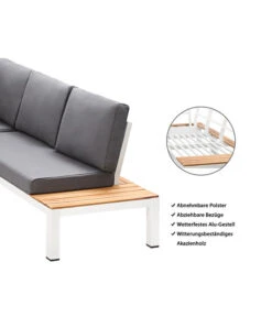 Dehner Aluminium-Lounge Malibu, 2-teilig -Gartenmöbel 4209870 WE IG 001 DehnerAluLoungeMalibu