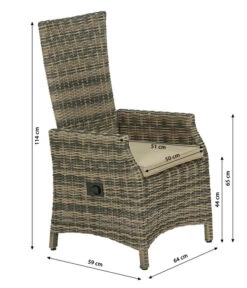 Dehner Geflechtsessel Siena, Braun Meliert -Gartenmöbel 4209961 WE BG 001 GeflechtsesselSiena