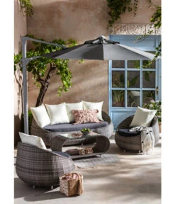 Dehner Geflechtlounge Avani, 4-teilig -Gartenmöbel 4209987 WE MO 005 LoungeAvani