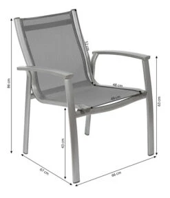 Dehner Stapelstuhl Niederlehner Chicago -Gartenmöbel 4210209 WE BG 001 DehnerBalkonstuhlChicagoGraphit