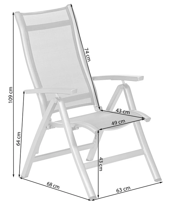 Dehner Klappsessel Chicago, Hochlehner 9 Dehner Klappsessel Chicago, Hochlehner – Bild 7