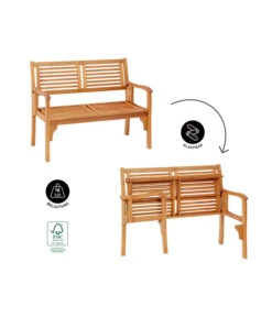 Dehner Klappbank Douglas, 2-Sitzer -Gartenmöbel 4216784 WE IG FS 001 DehnerKlappbankDouglas2Sitzer