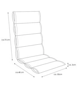 KETTtex Hochlehnerpolster Kiruna, Ca. B123/H3/T50 Cm -Gartenmöbel 4448981 WE FS 004 Kiruna