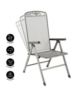 MWH Klapp-Gartensessel Savoy -Gartenmöbel 5312095 WE IG 001 KLAPPSESSELSAVOYEGRAU