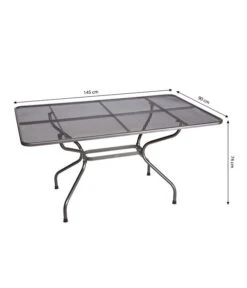 Royal Garden Streckmetall-Gartentisch, Ca. B145/H74/T90 Cm -Gartenmöbel 5312822 WE BG 001 MwhStreckmetallGartentischStreckmetallTisch145X90cmERaug