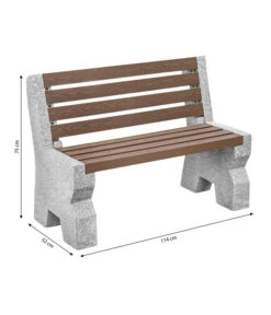 Dehner Granit-Gartenbank, 2-Sitzer, Ca. B114/H75/T52 Cm 7 Dehner Granit-Gartenbank, 2-Sitzer, Ca. B114/H75/T52 Cm -Gartenmöbel 6692065 WE BG 001 GRANITBANKWPCRUECKENL