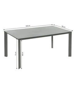 Dehner Gartentisch Nancy, Ca. B160/H75/T90 Cm 17 Dehner Gartentisch Nancy, Ca. B160/H75/T90 Cm -Gartenmöbel 6701734 WE BG 001 TischNancy