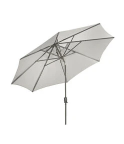 Dehner Schirm Milos, Rund, Ca. Ø294 Cm -Gartenmöbel 6702864 WE FS 003 SchirmMilosHellgrauNeu