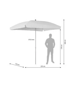 Dehner Sonnenschirm Keros, Rechteckig, Ca. B255/T170 Cm 17 Dehner Sonnenschirm Keros, Rechteckig, Ca. B255/T170 Cm -Gartenmöbel 6702906 WE BG 001 schirmkeros250Hellgrau