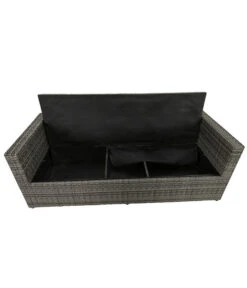 Dehner Flecht-Truhenbank Föhr, 3-Sitzer -Gartenmöbel 6704795 WE FS 004 TruhenbankFoehrNeu