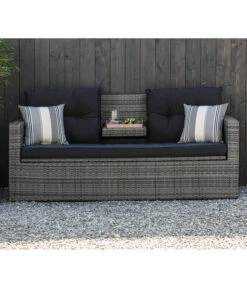 Dehner Flecht-Truhenbank Föhr, 3-Sitzer -Gartenmöbel 6704795 WE MO 002 TruhenbankFoehrNeu