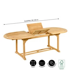 Dehner Ausziehtisch Havanna, Ca. B180-240/H74/T90 Cm -Gartenmöbel 6707905 WE IG 001 TischHavanna