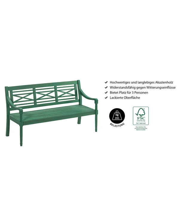 Dehner Gartenbank Emma, 3-Sitzer 6 Dehner Gartenbank Emma, 3-Sitzer – Bild 4