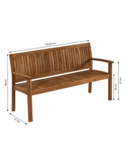 Dehner Gartenbank Valetta -Gartenmöbel 6708614 WE BG 001 BankValetta3er