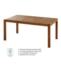 Dehner Gartentisch Lima, Ca. B160/H75/T90 Cm -Gartenmöbel 6708713 WE IG 001 TischLima