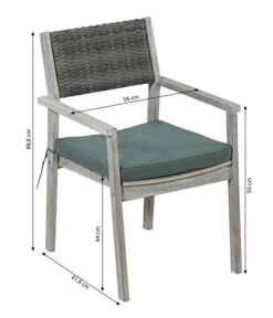 Dehner Stapelstuhl Stockholm -Gartenmöbel 6713820 WE BG 001 StapelstuhlStockholm