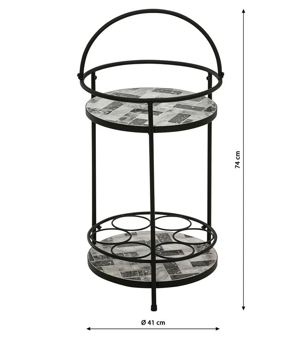 Dehner Mosaikbeistelltisch Letizia, Ca. Ø41/H74 Cm 3 Dehner Mosaikbeistelltisch Letizia, Ca. Ø41/H74 Cm – Bild 2