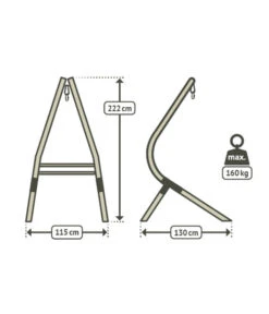 La Siesta Hängesesselgestell Calma Nature 11 La Siesta Hängesesselgestell Calma Nature -Gartenmöbel 6743306 WE FS 003 HMStaenderCalmaNature
