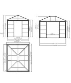 Sojag Pavillon Castel 10x12 -Gartenmöbel 6752752 WE FS 003 PavillonCastel10x12