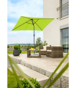 Schneider Sonnenschirm Bilbao, Rechteckig, Ca. B210/T130 Cm -Gartenmöbel 6833982 WE MO 001 Bilbao210x130Gruen
