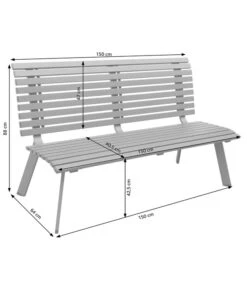 Dehner Bank London, 3-Sitzer 11 Dehner Bank London, 3-Sitzer -Gartenmöbel 6893762 6893770 6893788 WE DE 001 AlubankLondonSkizze