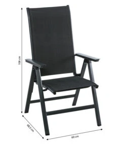 Dehner Klappsessel Cleveland, Dunkelgrau -Gartenmöbel 6894141 WE BG 001 DehnerKlappsesselClevelandNEU