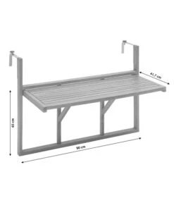 Dehner Balkonhängetisch, Ca. B90/H65/T41,7 Cm -Gartenmöbel 6897748 WE BG 001 BalkonklapptischMacao