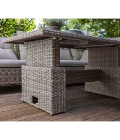 Dehner Geflechtlounge Bologna, 5-teilig -Gartenmöbel 6903447 WE MO 003 LoungeBolognaNEU