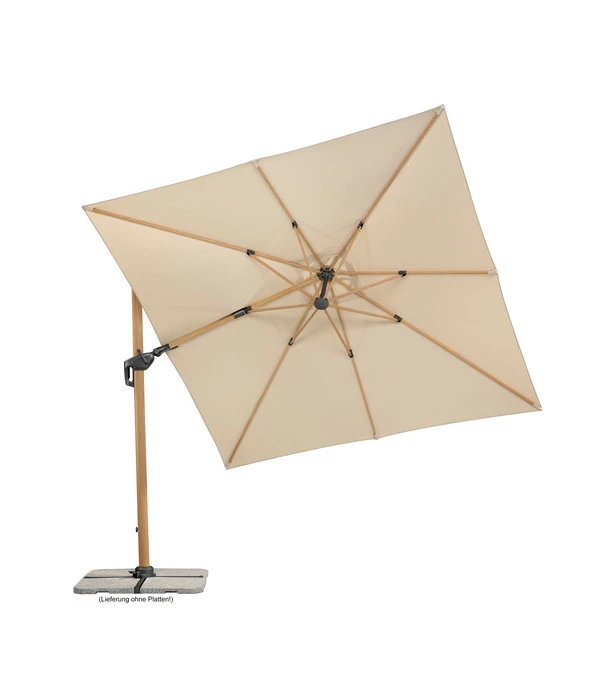 Schneider Ampelschirm Rhodos Twist Woody, Quadratisch, Ca. B300/T300 Cm 5 Schneider Ampelschirm Rhodos Twist Woody, Quadratisch, Ca. B300/T300 Cm – Bild 3